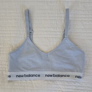 New Balance Light Gray Sports Bra